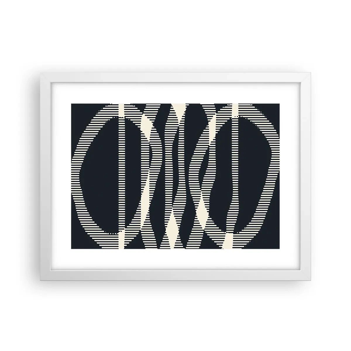 Affiche dans un cadre blanc - Poster - Une tentative de briser l'obscurité - 40x30 cm