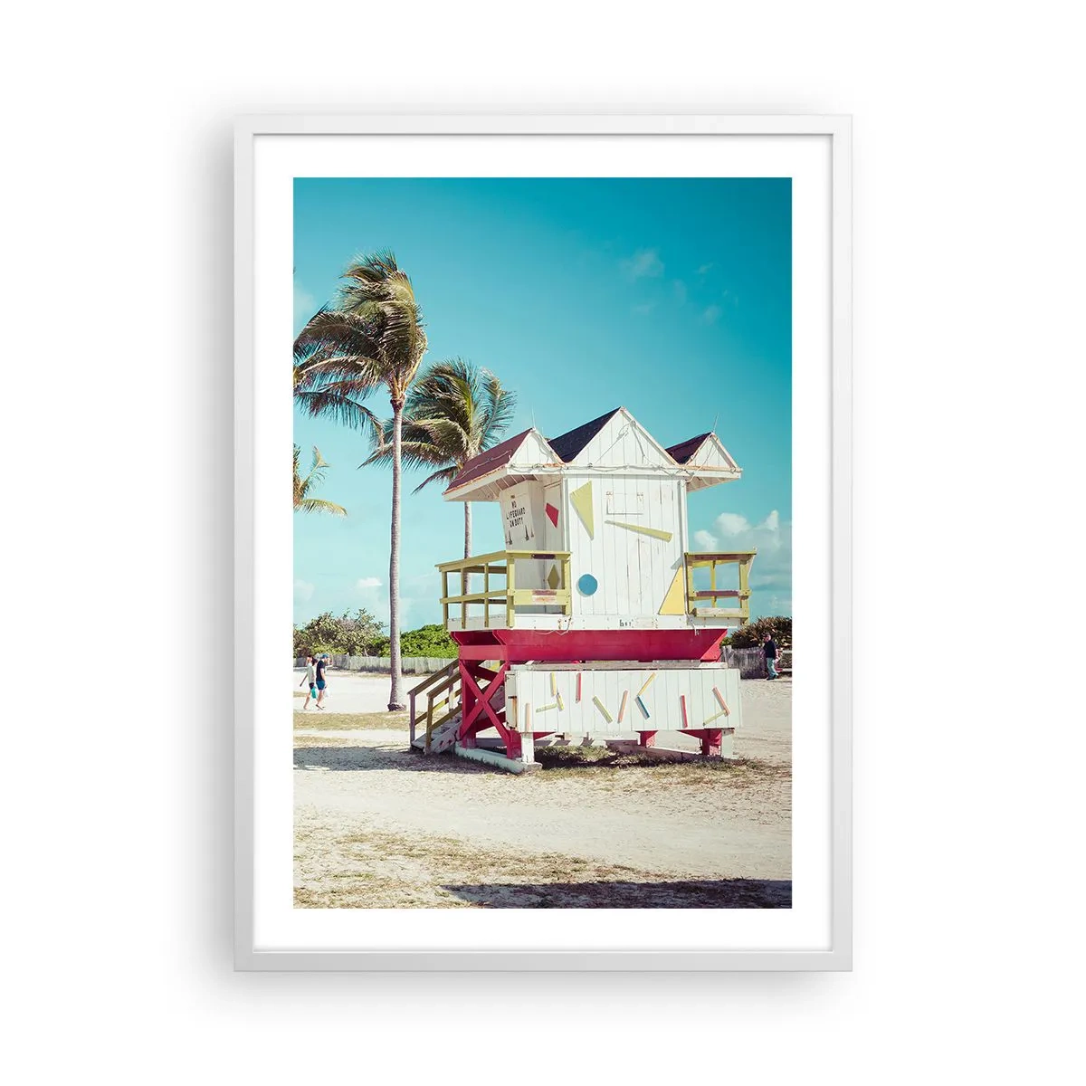 Affiche dans un cadre blanc - Poster - Une belle journée devant toi - 50x70 cm