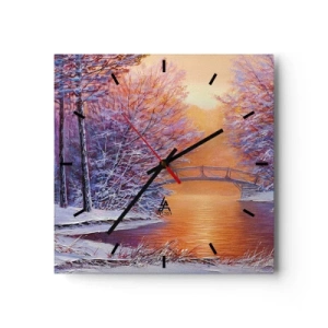 Horloge murale - Pendule murale - On se rencontre ici - 40x40 cm