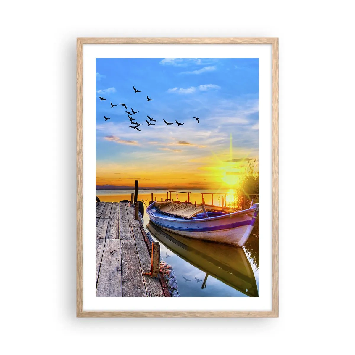 Affiche dans un chêne clair - Poster - Au revoir, à demain - 50x70 cm