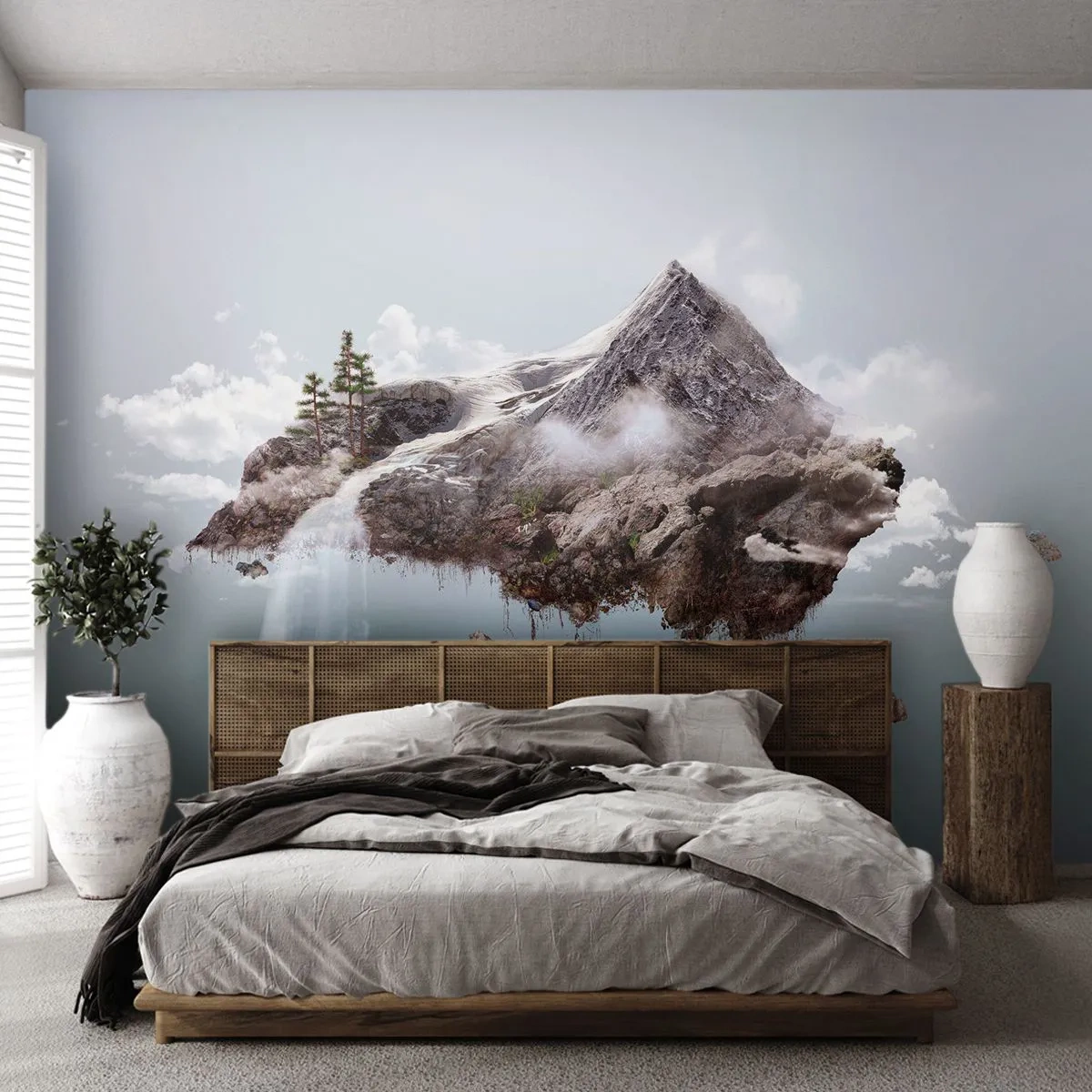 Papier Peint Photo Premium Canvas - L'oeil du surréaliste - Abstraction, Fantaisie, Île - 200x140 cm