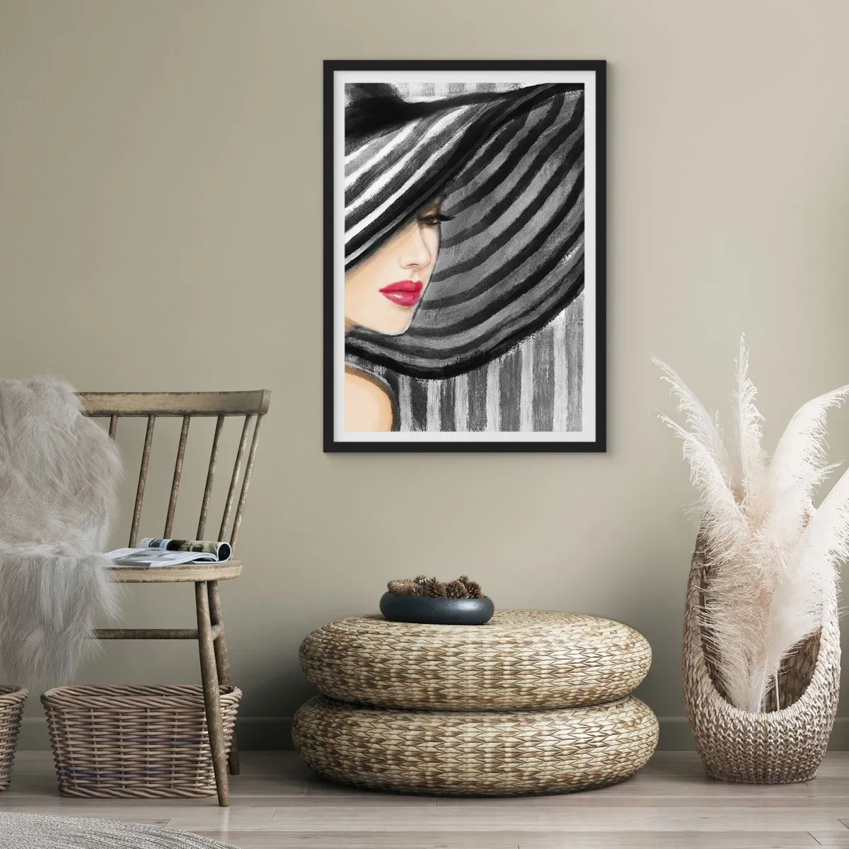 Affiche dans un cadre noir - Poster - Où te chercher ? - 30x40 cm