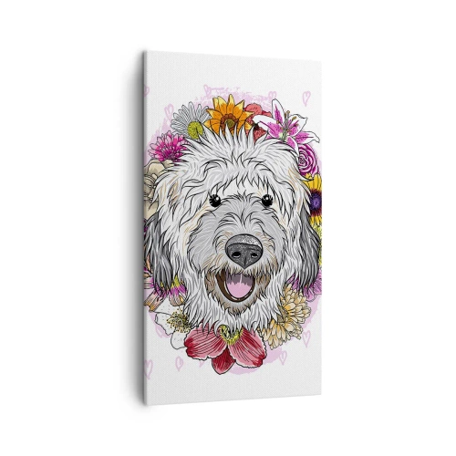 Impression sur toile - Image sur toile - La joie du chiot - 45x80 cm