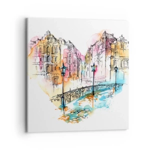 Impression sur toile - Image sur toile - Le coeur de la ville - 70x70 cm