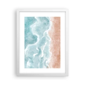 Affiche dans un cadre blanc - Poster - Abstraction du nuage - 30x40 cm