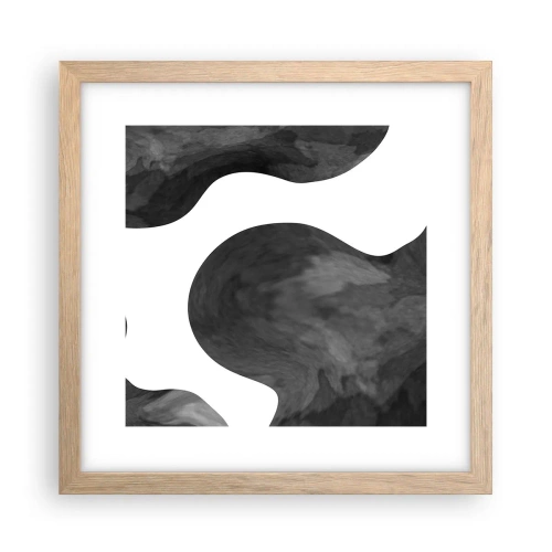 Affiche dans un chêne clair - Poster - La route du lait - 30x30 cm