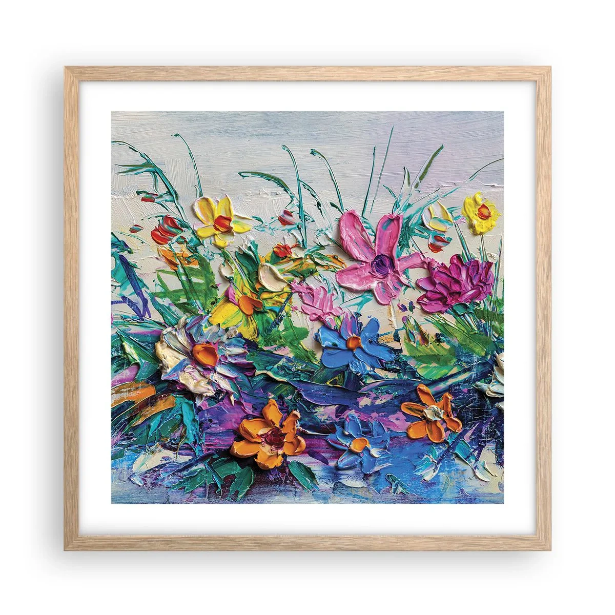 Affiche dans un chêne clair - Poster - Absolument pas une nature morte - 50x50 cm