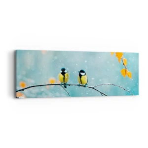 Impression sur toile - Image sur toile - Potins d'oiseaux - 90x30 cm