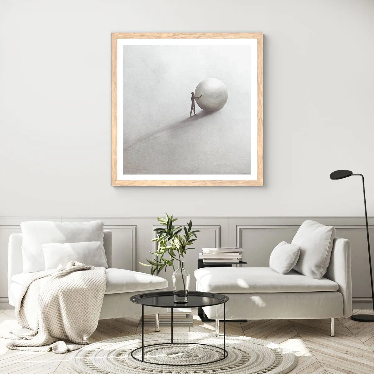 Affiche dans un chêne clair - Poster - Jeu de la vie - 40x40 cm