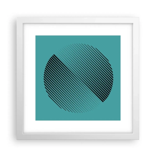 Affiche dans un cadre blanc - Poster - Cercle – une variation géométrique - 30x30 cm