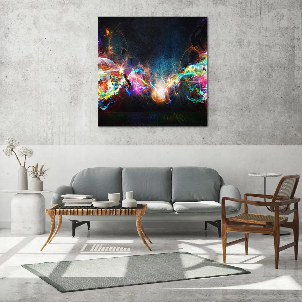 Impression sur verre - Image sur verre - Joyeusement contre l'obscurité - 30x30 cm
