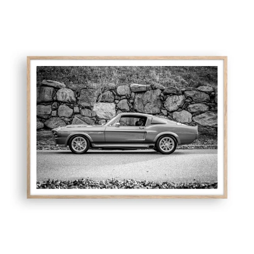 Affiche dans un chêne clair - Poster - Légende des années 60 - 100x70 cm