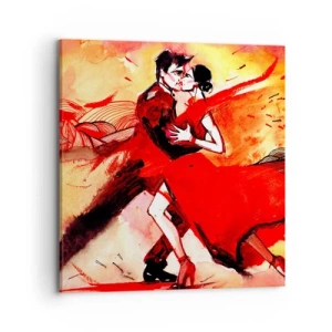 Impression sur toile - Image sur toile - Le rythme violet de la passion - 70x70 cm