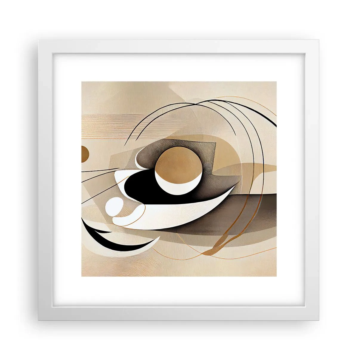 Affiche dans un cadre blanc - Poster - Composition : l'essence des choses - 30x30 cm