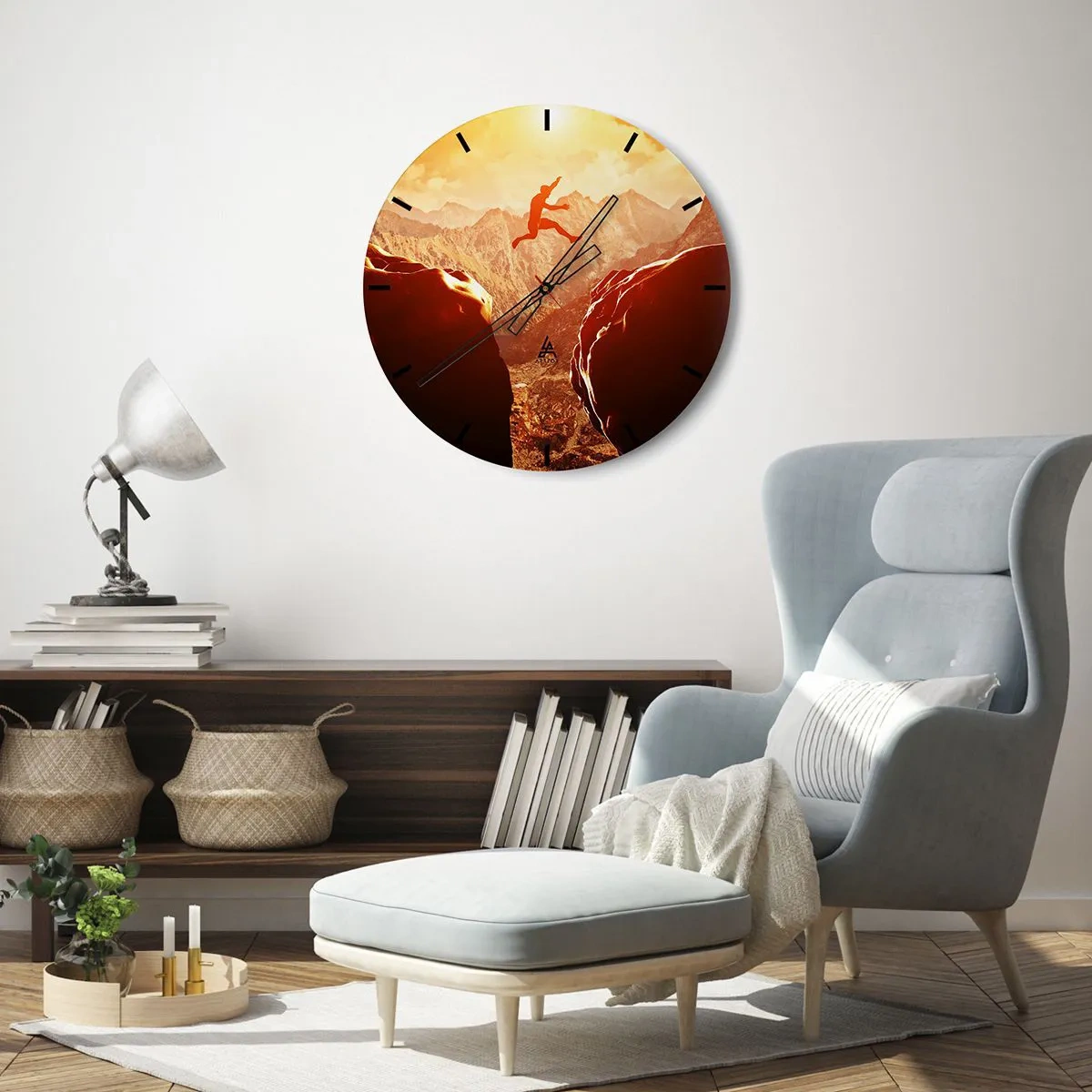 Horloge murale - Pendule murale - Dépassement des limites - 40x40 cm