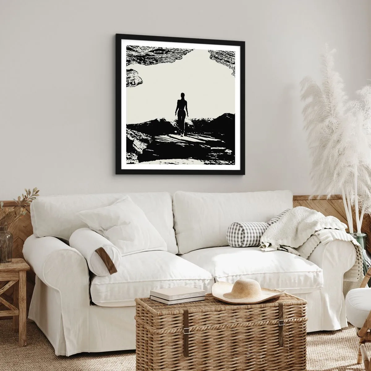 Affiche dans un cadre noir - Poster - Nouveau look - 40x40 cm