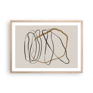 Affiche dans un chêne clair - Poster - Composition – danse en boucle - 70x50 cm