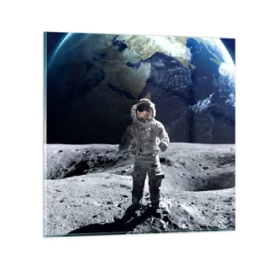 Impression sur verre - Image sur verre - Salutations de la lune - 60x60 cm