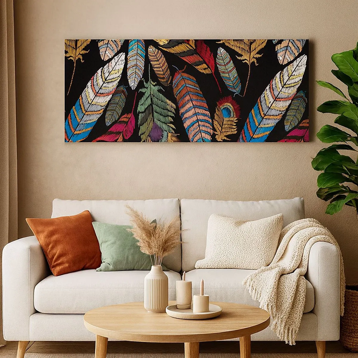 Impression sur toile - Image sur toile - Le carnaval des oiseaux - 100x40 cm