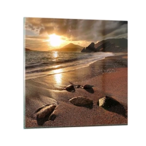 Impression sur verre - Image sur verre - Suivez le soleil sur les collines - 30x30 cm