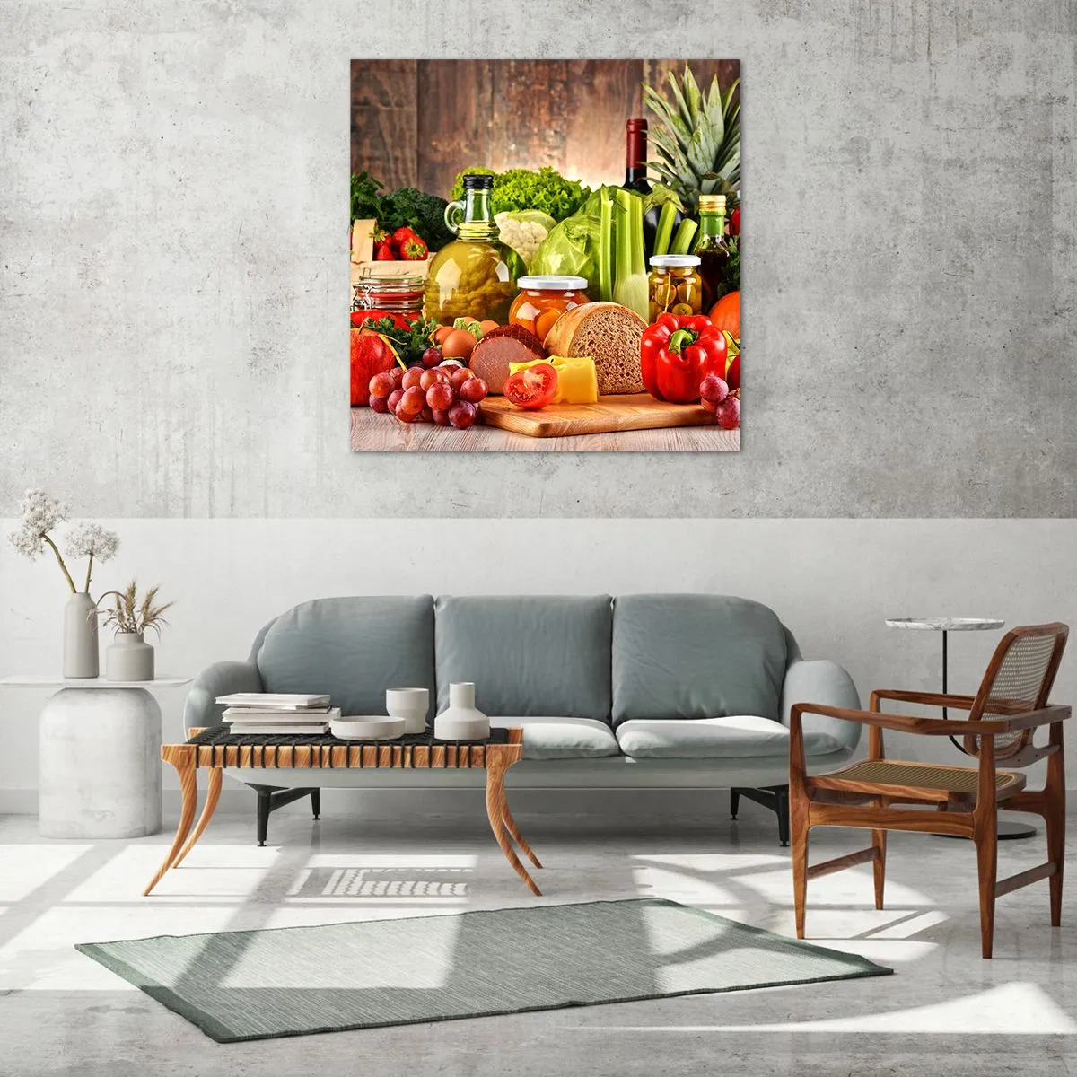 Impression sur verre - Image sur verre - Fumé, cuit au four et mariné - 40x40 cm