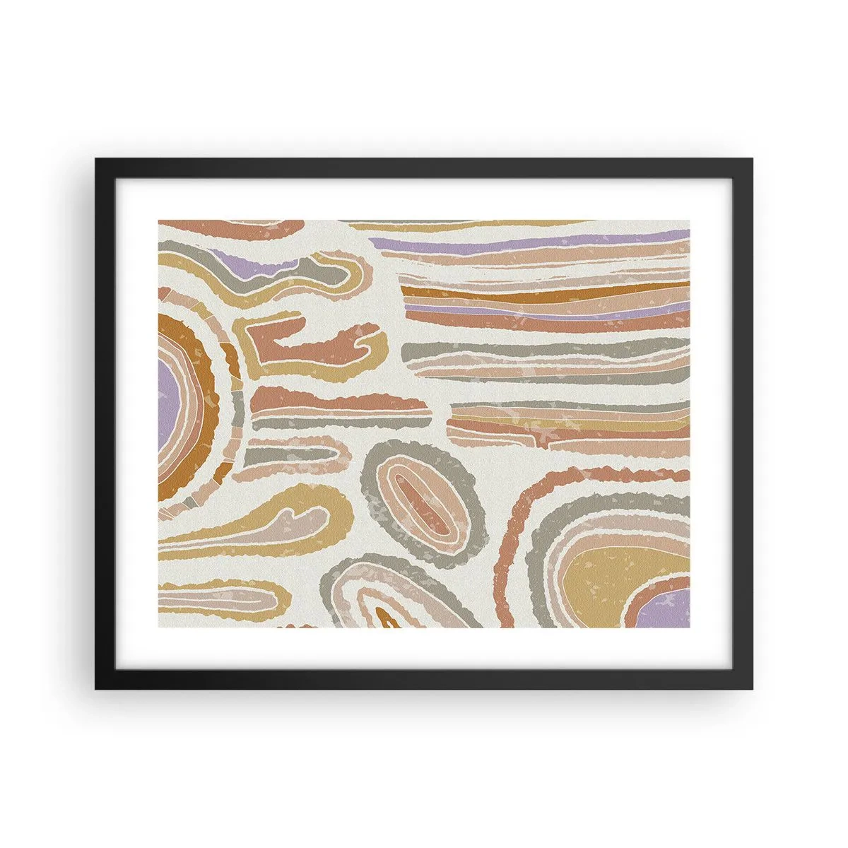 Affiche dans un cadre noir - Poster - Coupes transversales colorées - 50x40 cm
