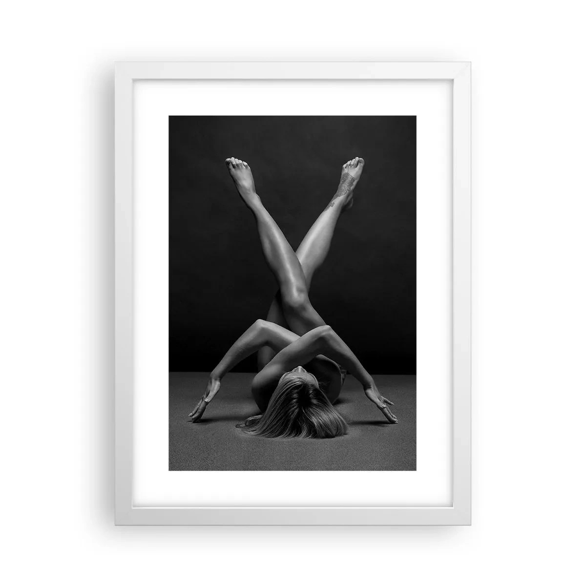 Affiche dans un cadre blanc - Poster - Géométrie de la nudité - 30x40 cm