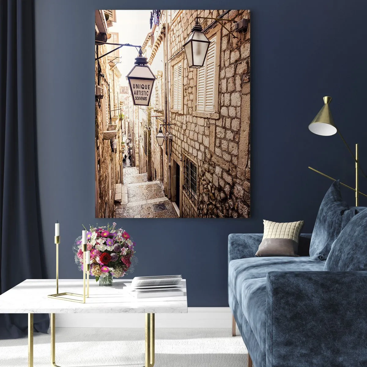 Impression sur verre - Image sur verre - Une charmante ruelle - 80x120 cm