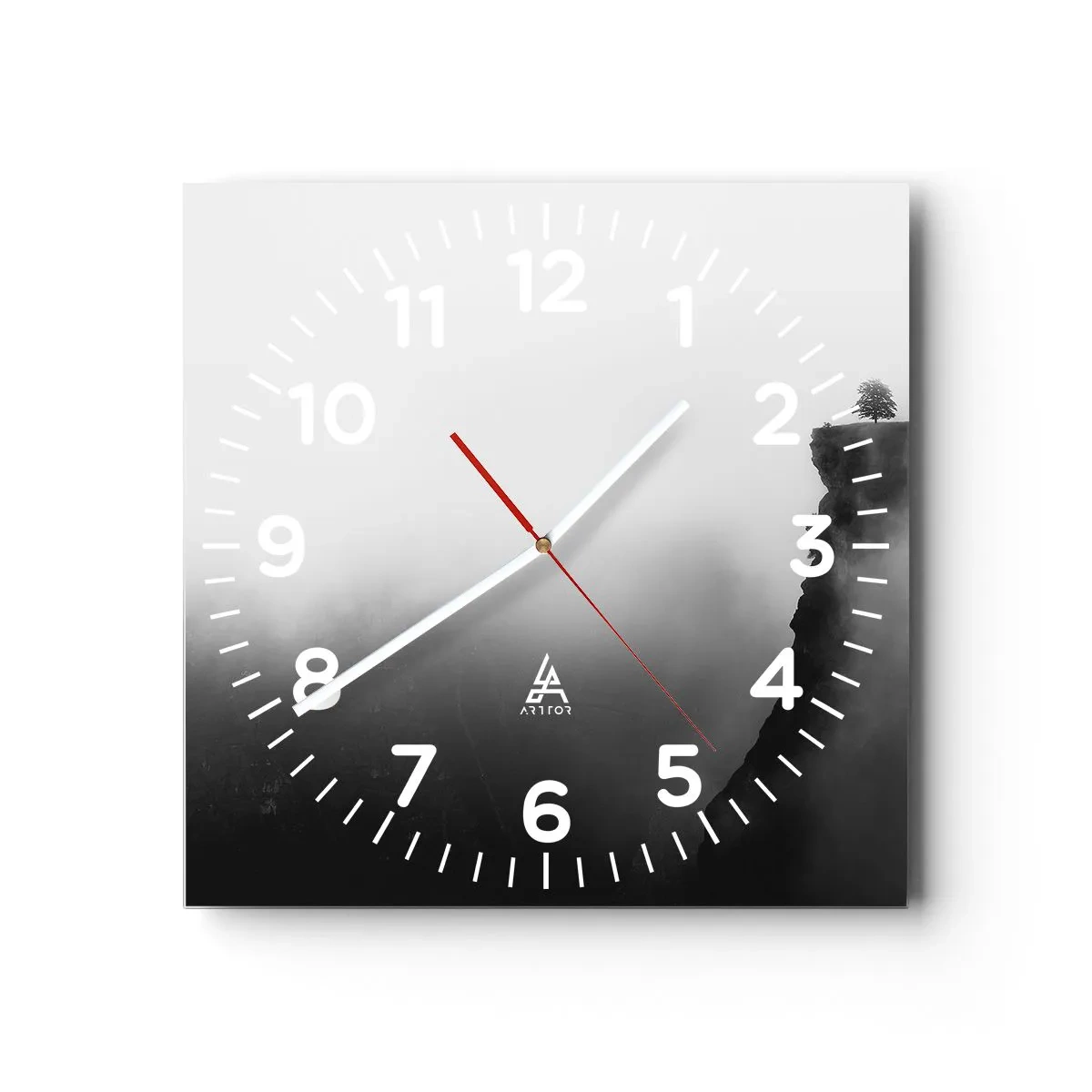 Horloge murale - Pendule murale - Au bord du monde - 40x40 cm