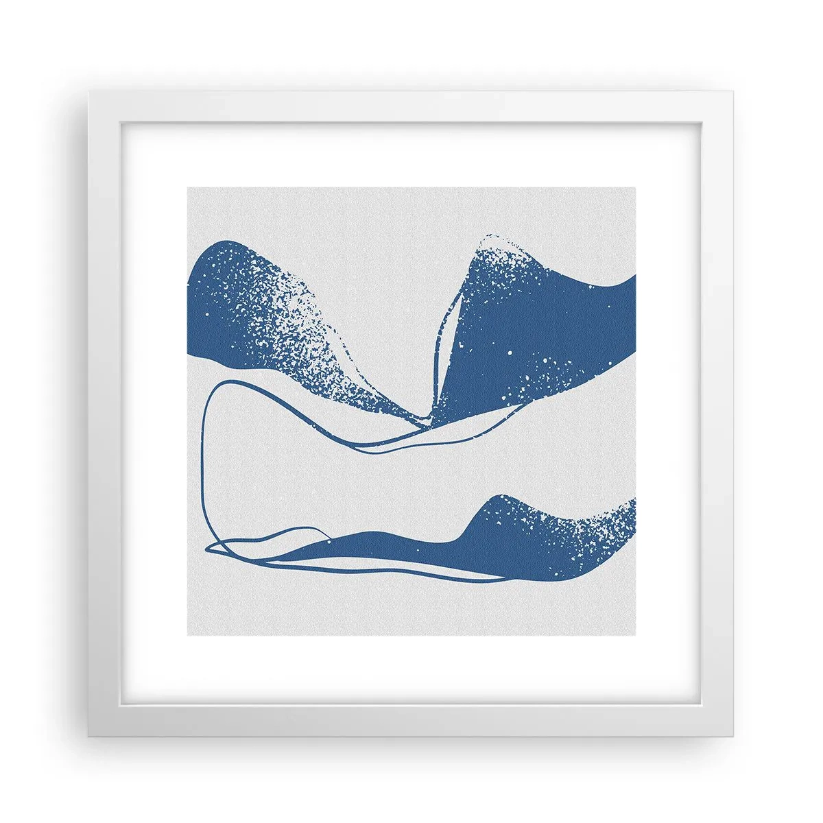 Affiche dans un cadre blanc - Poster - Abstraction ailée - 30x30 cm
