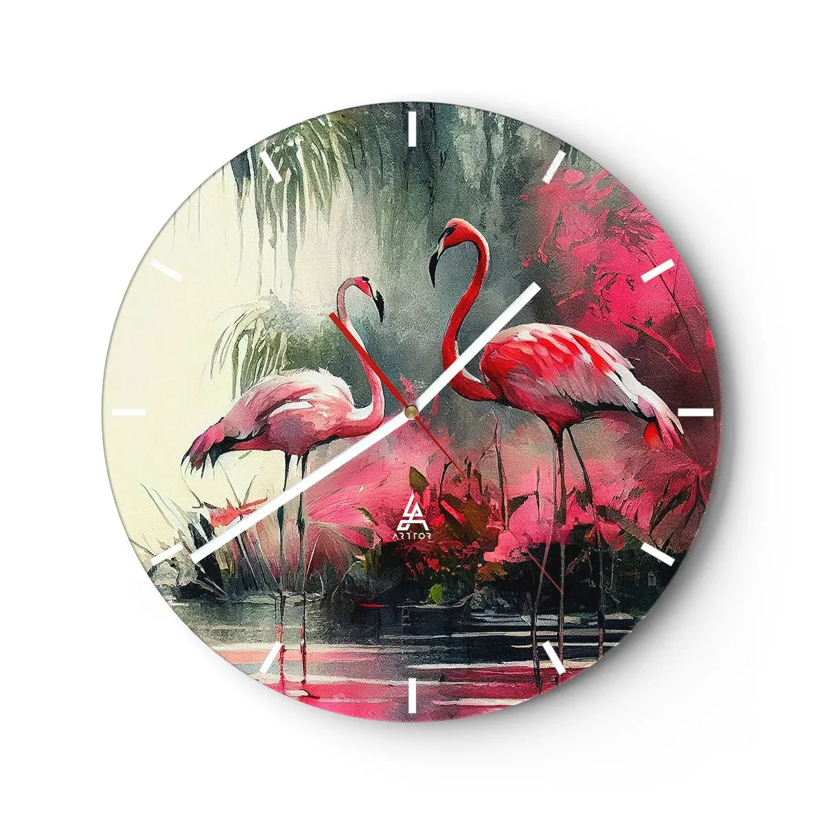 Horloge murale - Pendule murale - Une leçon de grâce naturelle - 40x40 cm