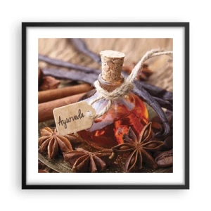 Affiche dans un cadre noir - Poster - Vers l'unité du corps et de l'esprit - 50x50 cm