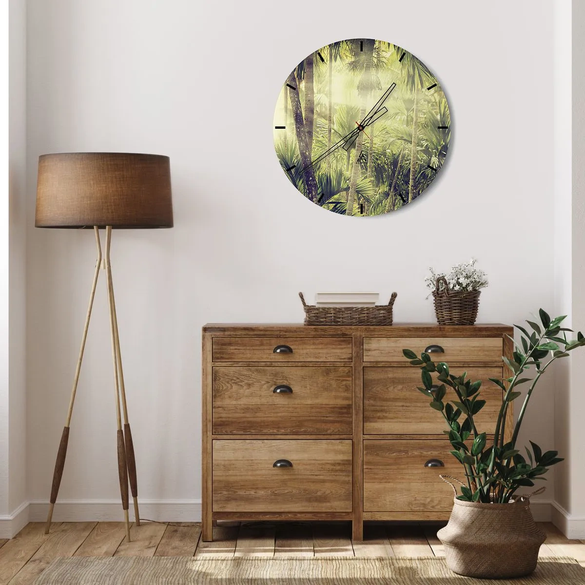 Horloge murale - Pendule murale - Nature enflammée - 30x30 cm