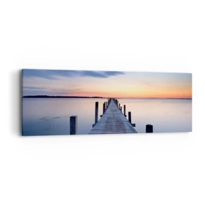 Impression sur toile - Image sur toile - Le calme d'un crépuscule serein - 90x30 cm