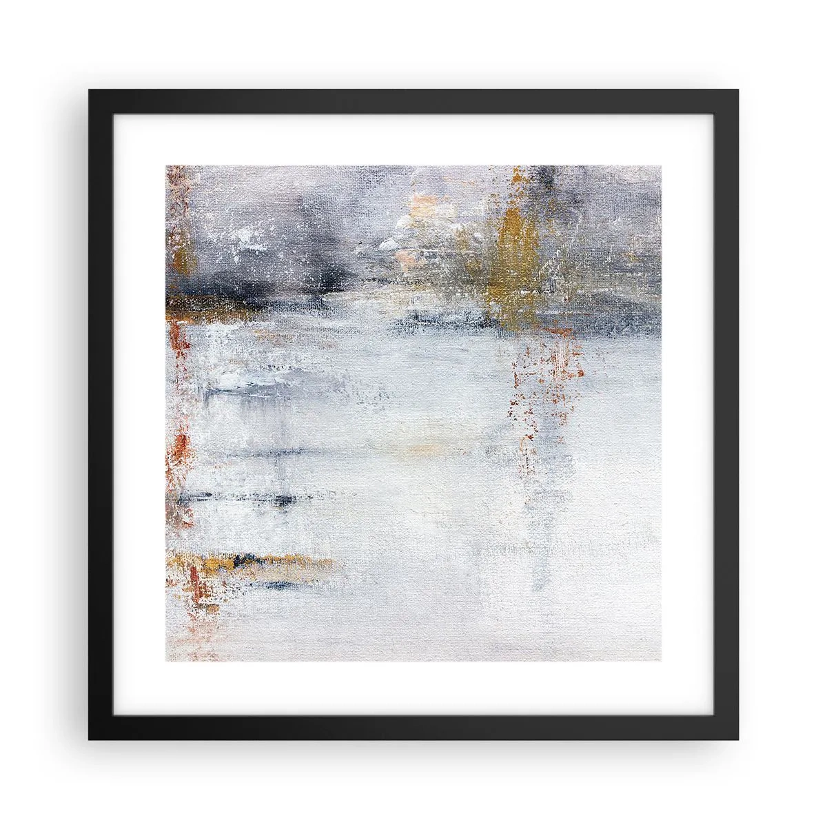 Affiche dans un cadre noir - Poster - Derrière l'air un rideau - 40x40 cm