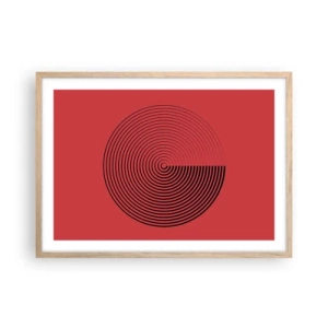 Affiche dans un chêne clair - Poster - Mouvement circulaire - 70x50 cm