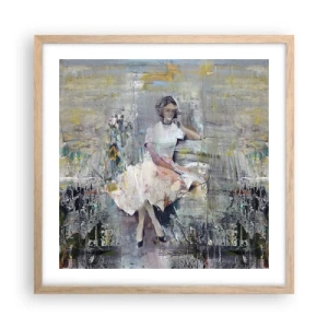 Affiche dans un chêne clair - Poster - Classique et moderne - 50x50 cm