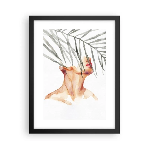 Affiche dans un cadre noir - Poster - Sentez le pouls des tropiques - 30x40 cm