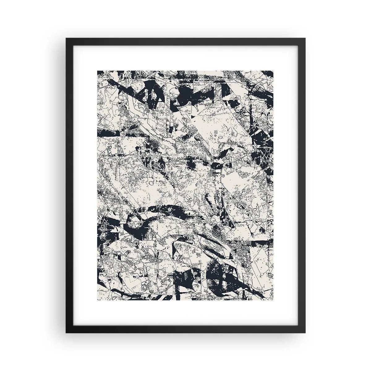 Affiche dans un cadre noir - Poster - Interpénétration des contraires - 40x50 cm