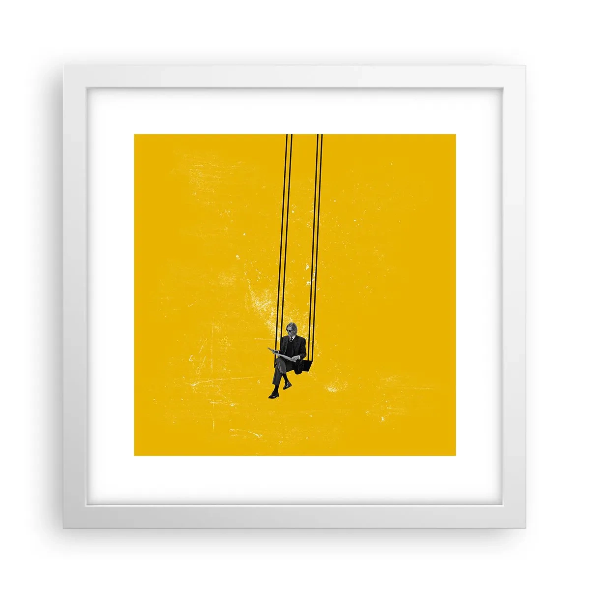 Affiche dans un cadre blanc - Poster - Un jour comme tous les jours - 30x30 cm