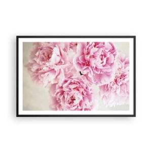 Affiche dans un cadre noir - Poster - En glamour rose - 91x61 cm