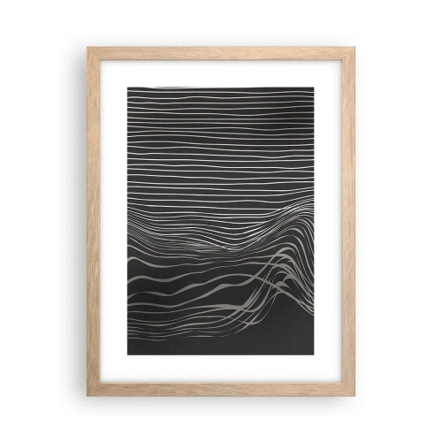 Affiche dans un chêne clair - Poster - Rythme et accent - 30x40 cm