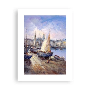 Affiche - Poster - Une ville au bord de la baie - 30x40 cm