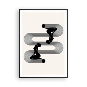 Affiche dans un cadre noir - Poster - Symétrie sensuelle - 70x100 cm