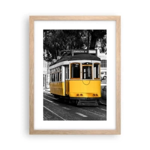 Affiche dans un chêne clair - Poster - Et du fado en arrière-plan - 30x40 cm