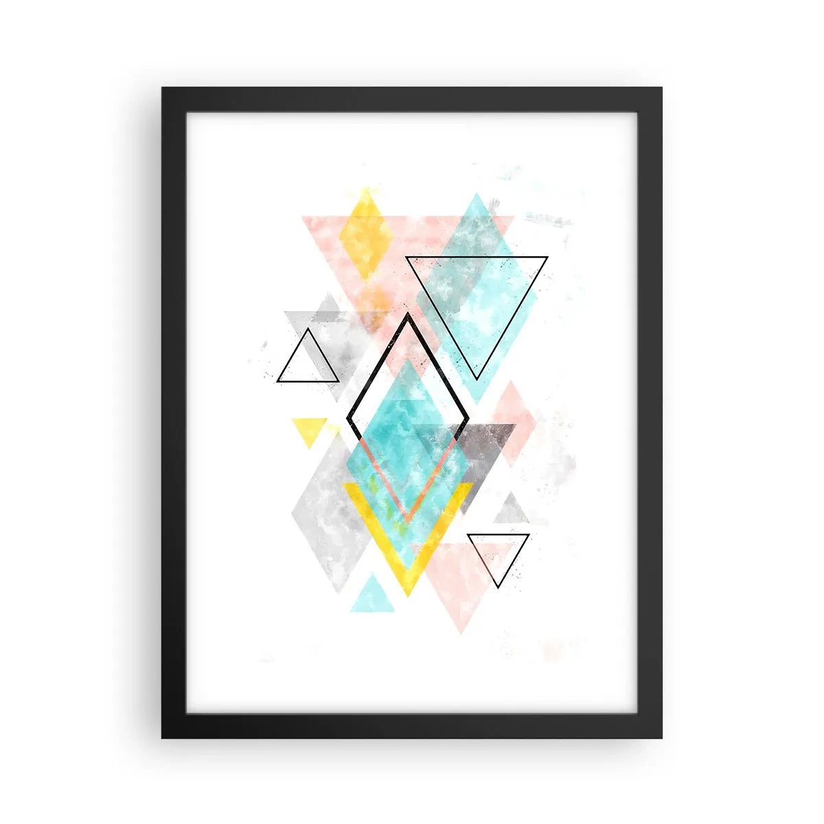 Affiche dans un cadre noir - Poster - Géométrie facile - 30x40 cm