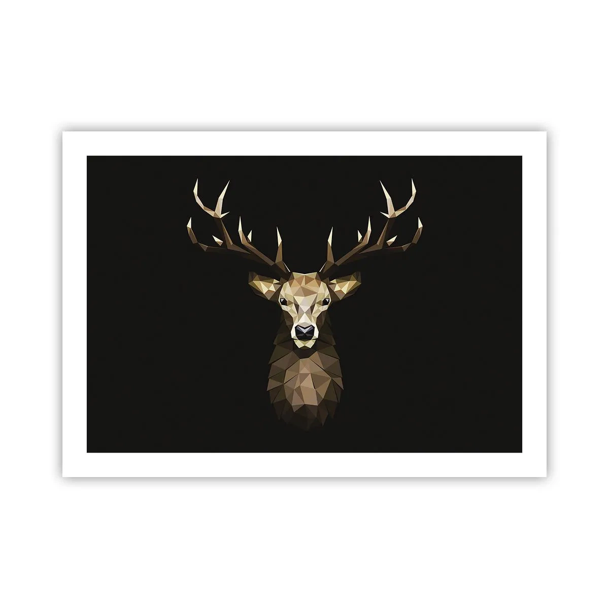 Affiche - Poster - Cerf cubique - 70x50 cm