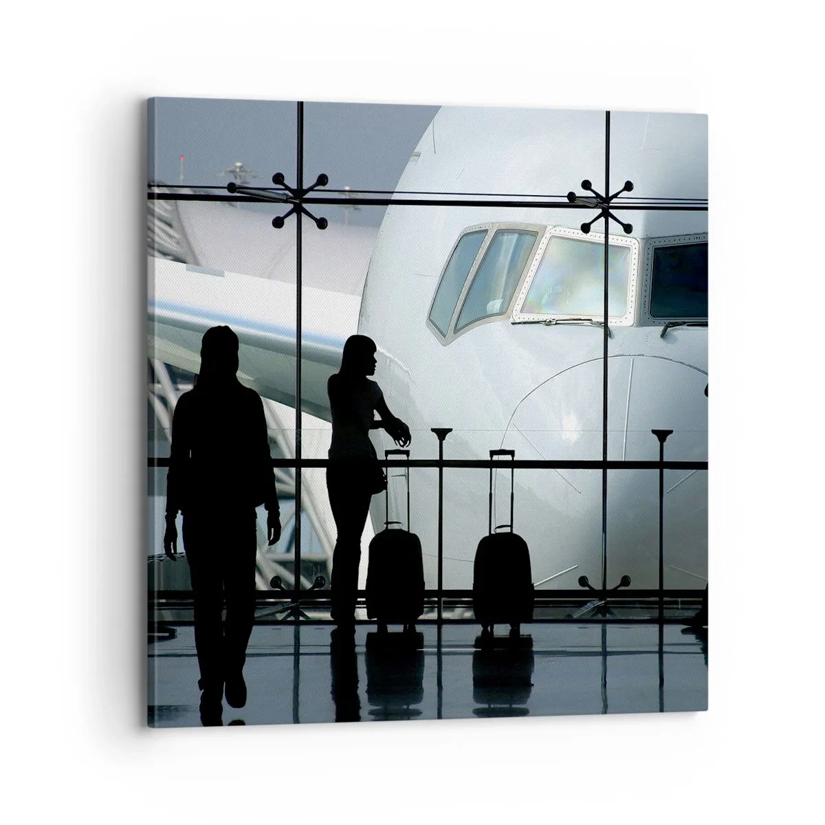 Impression sur toile - Image sur toile - Vis-à-vis de l'aéroport - 70x70 cm