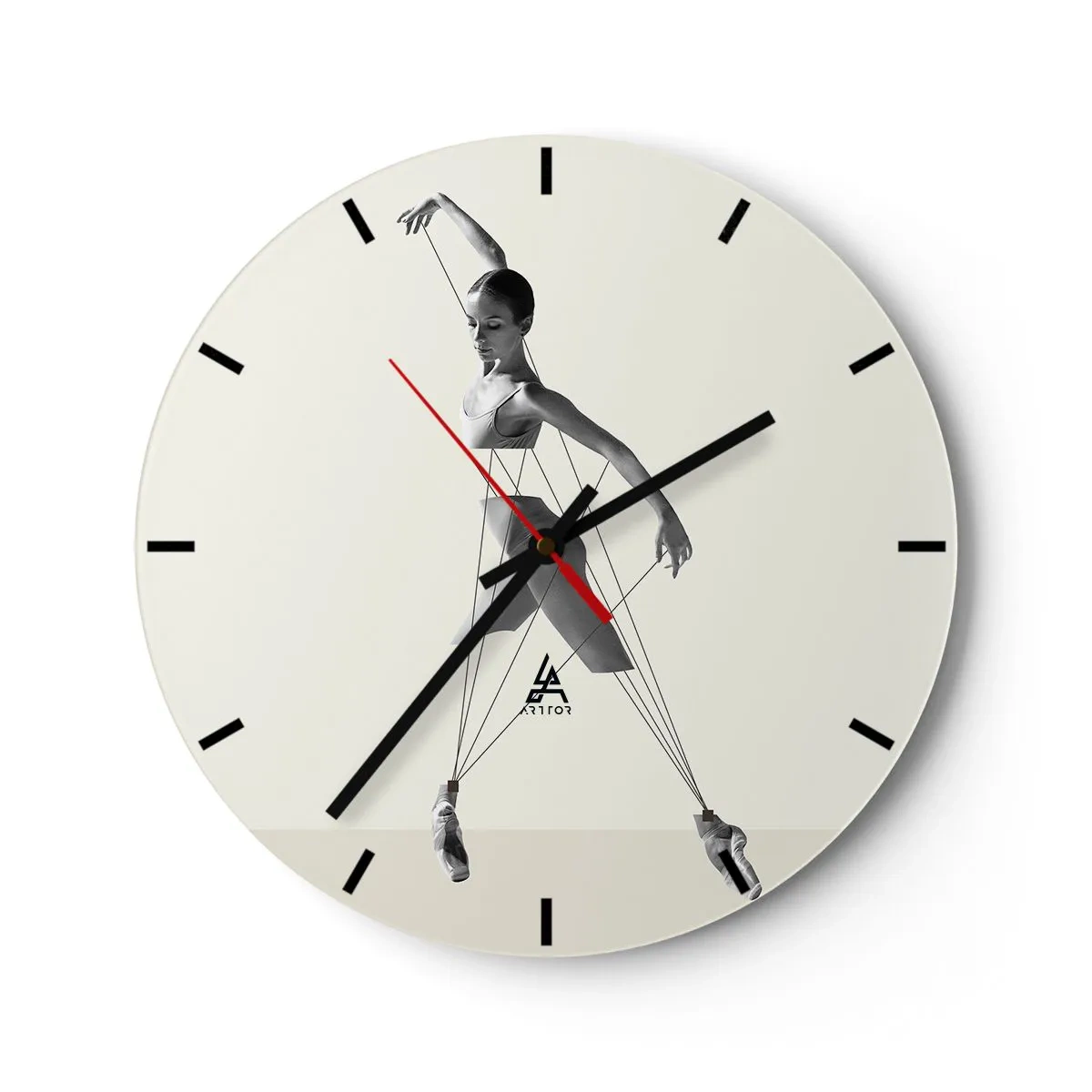 Horloge murale - Pendule murale - Dans le théatre de la vie - 40x40 cm