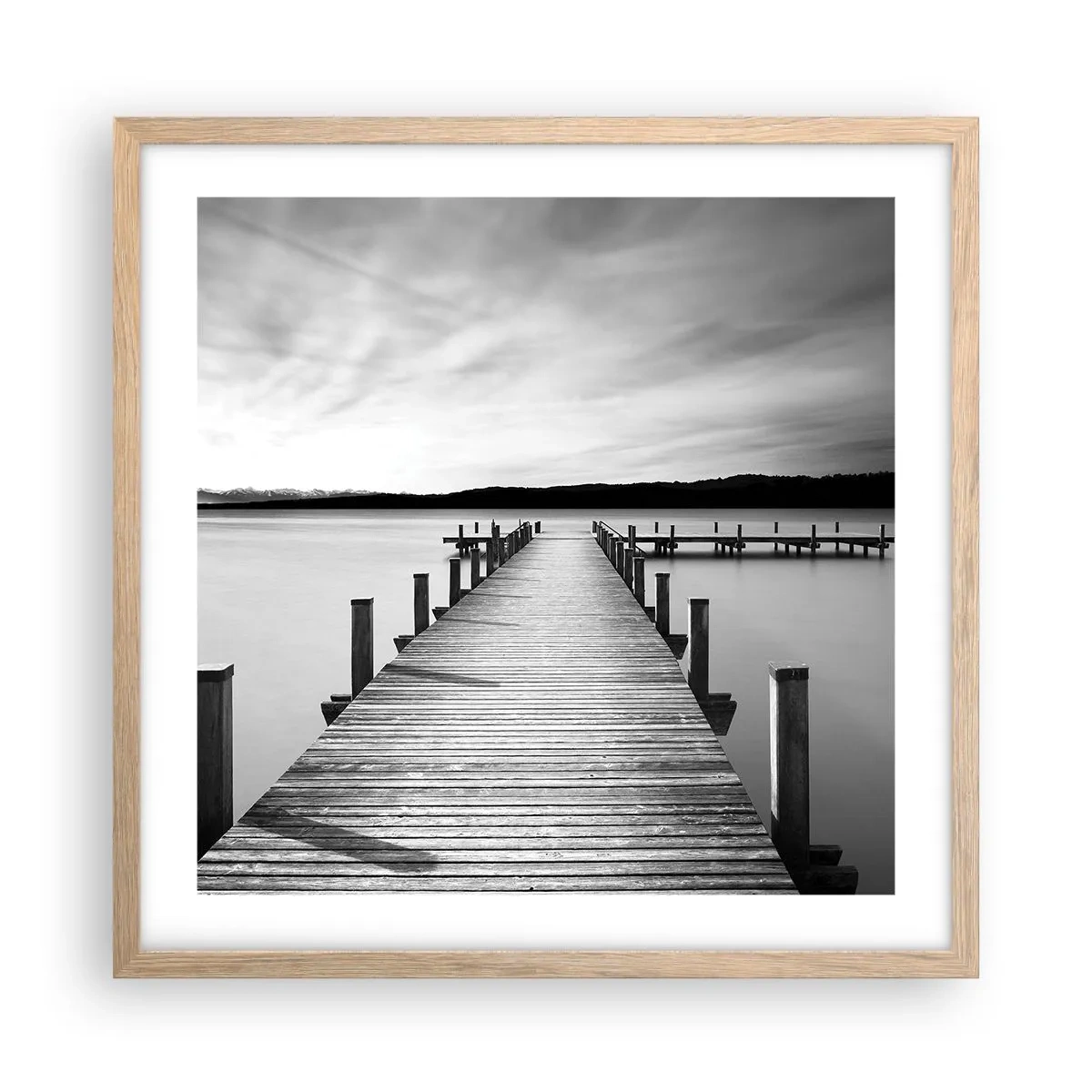 Affiche dans un chêne clair - Poster - Au point d'eau - la paix - 50x50 cm